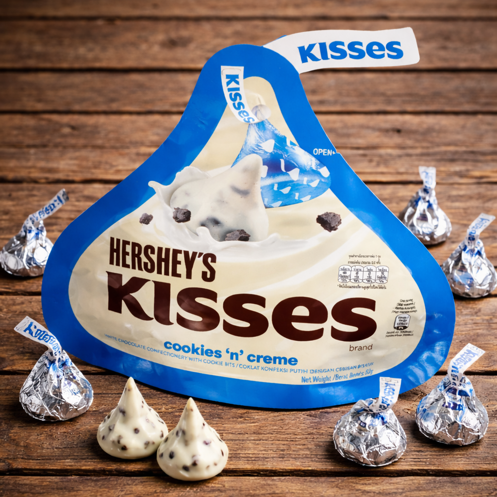 Hershey’s Kisses Cookies ’n’ Creme 82g – Weiße Schokolade mit Keksstückchen
