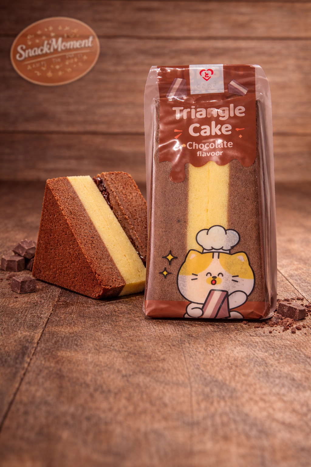 CeDe Triangle Cake Chocolate – Saftiger Schoko & Vanille Kuchen Snack 90g