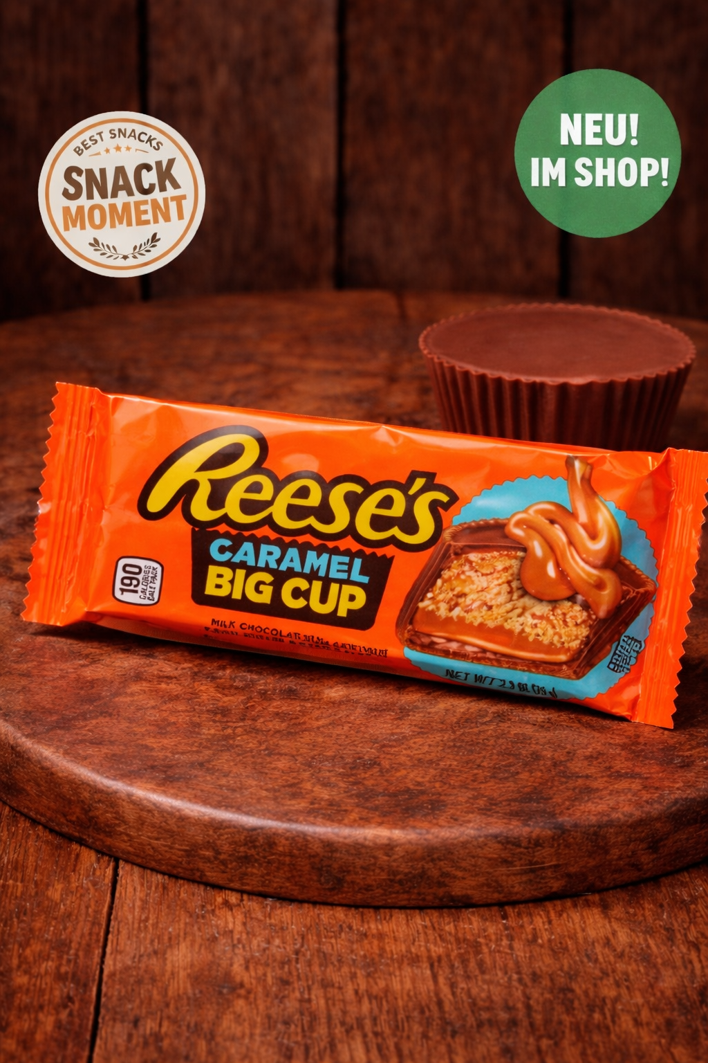Reese’s Caramel Big Cup King Size – Erdnussbutter & Karamell Schokolade 79g