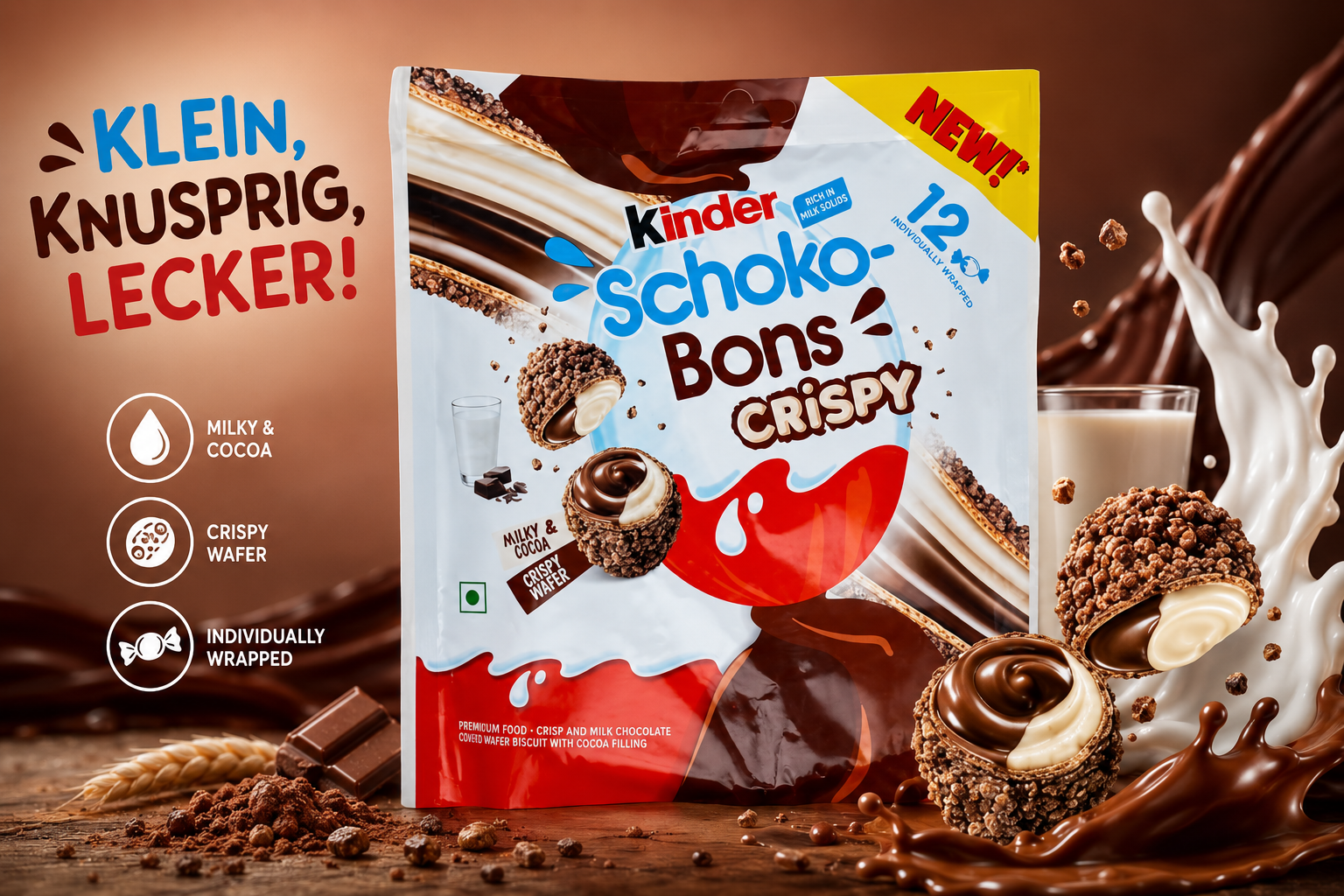 Kinder - Schokobons Crispy - 67,2g