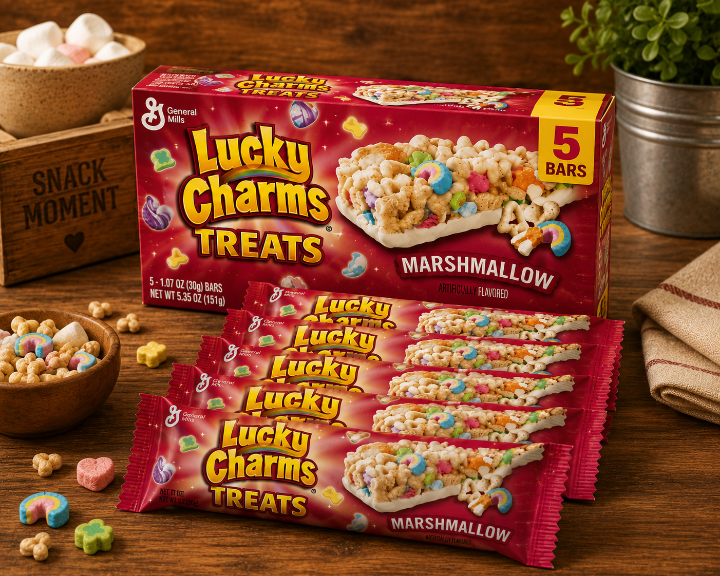 LUCKY CHARMS - TREATS BAR MARSHMALLOW - 24G