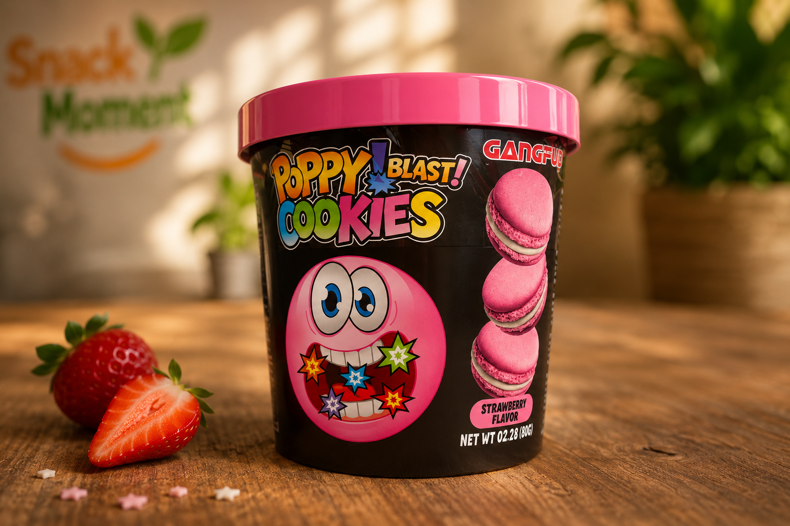 Poppy Macarongebäck Erdbeere