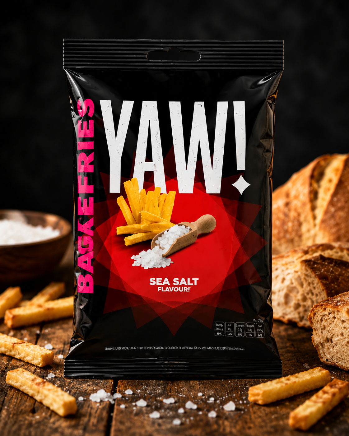YAW! - Baguette Snack - Sea Salt - 50g