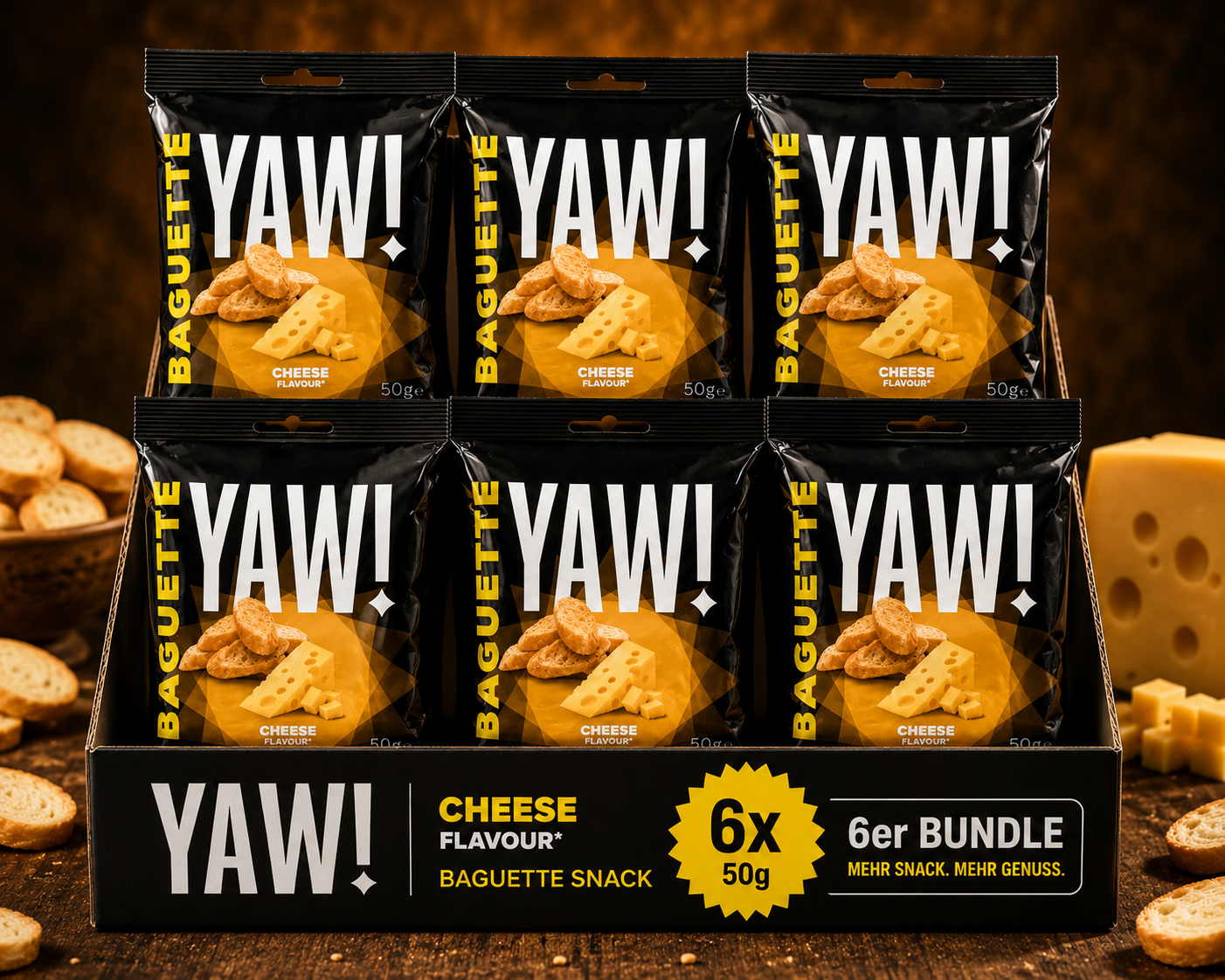 YAW! - Baguette Snack - Cheese - 50g