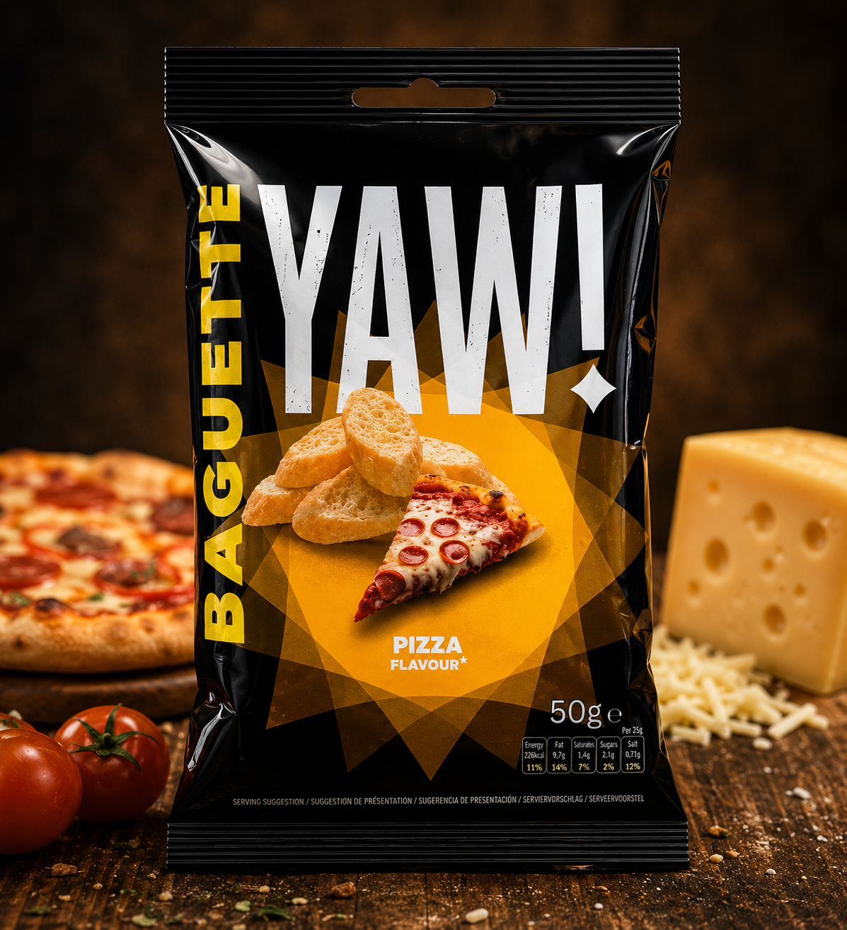 YAW! - Baguette Snack - Pizza - 50g
