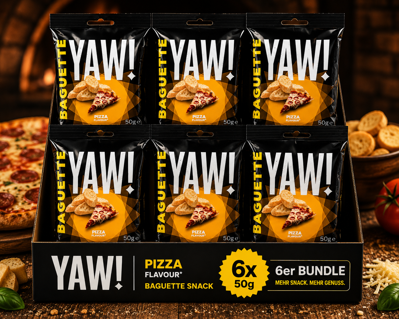 YAW! - Baguette Snack - Pizza - 50g