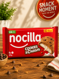 Nocilla Cookies & Cream – Kekse mit Schokoladentropfen, gefüllt mit Milchcreme und Kakaokeksstückchen (120 g)