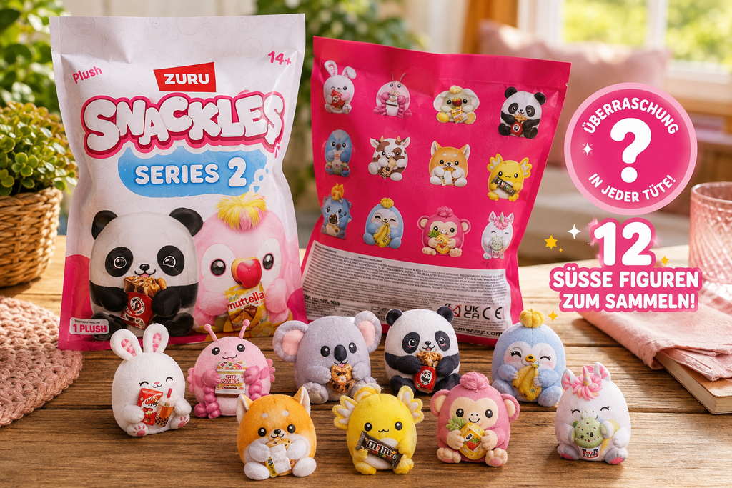 ZURU Snackles Series 2 Mystery-Plüschfigur – ca. 12,5 cm, 1 Überraschungsfigur