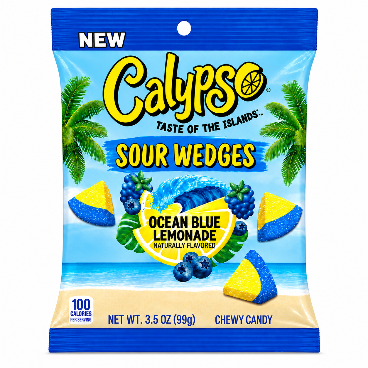 CALYPSO - SOUR WEDGES - OCEAN BLUE LEMONADE - 99G