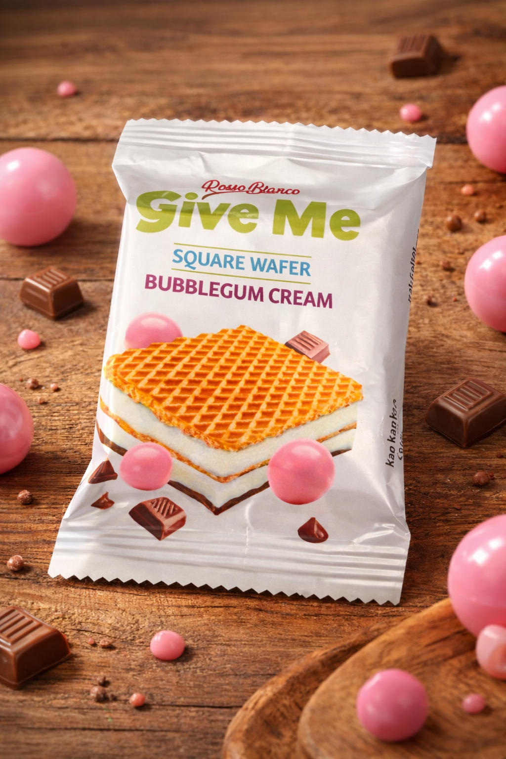 Give Me Square Wafer Bubblegum Cream – Knusprige Waffel mit Kaugummi-Cremefüllung 30g