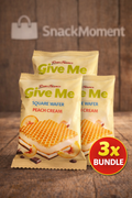 Give Me Square Wafer Peach Cream – Knusprige Waffel mit Pfirsichcreme 30g