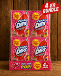 Chupa Chups Crazy Dips Strawberry – Popping Candy + Lollipop 14g