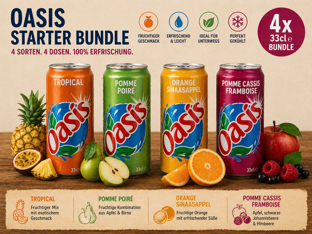 Oasis Starter Bundle – 4 verschiedene Sorten Probier-Set