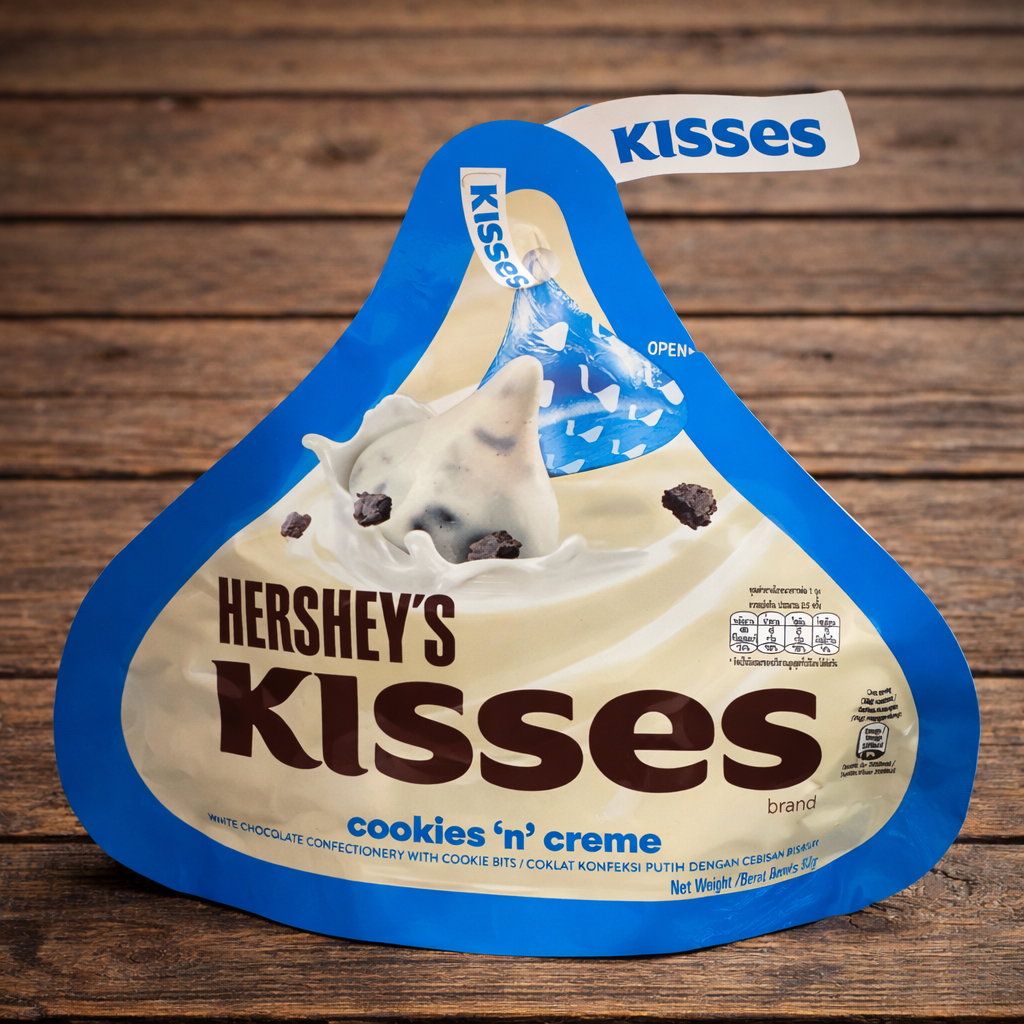 Hershey’s Kisses Cookies ’n’ Creme 82g – Weiße Schokolade mit Keksstückchen
