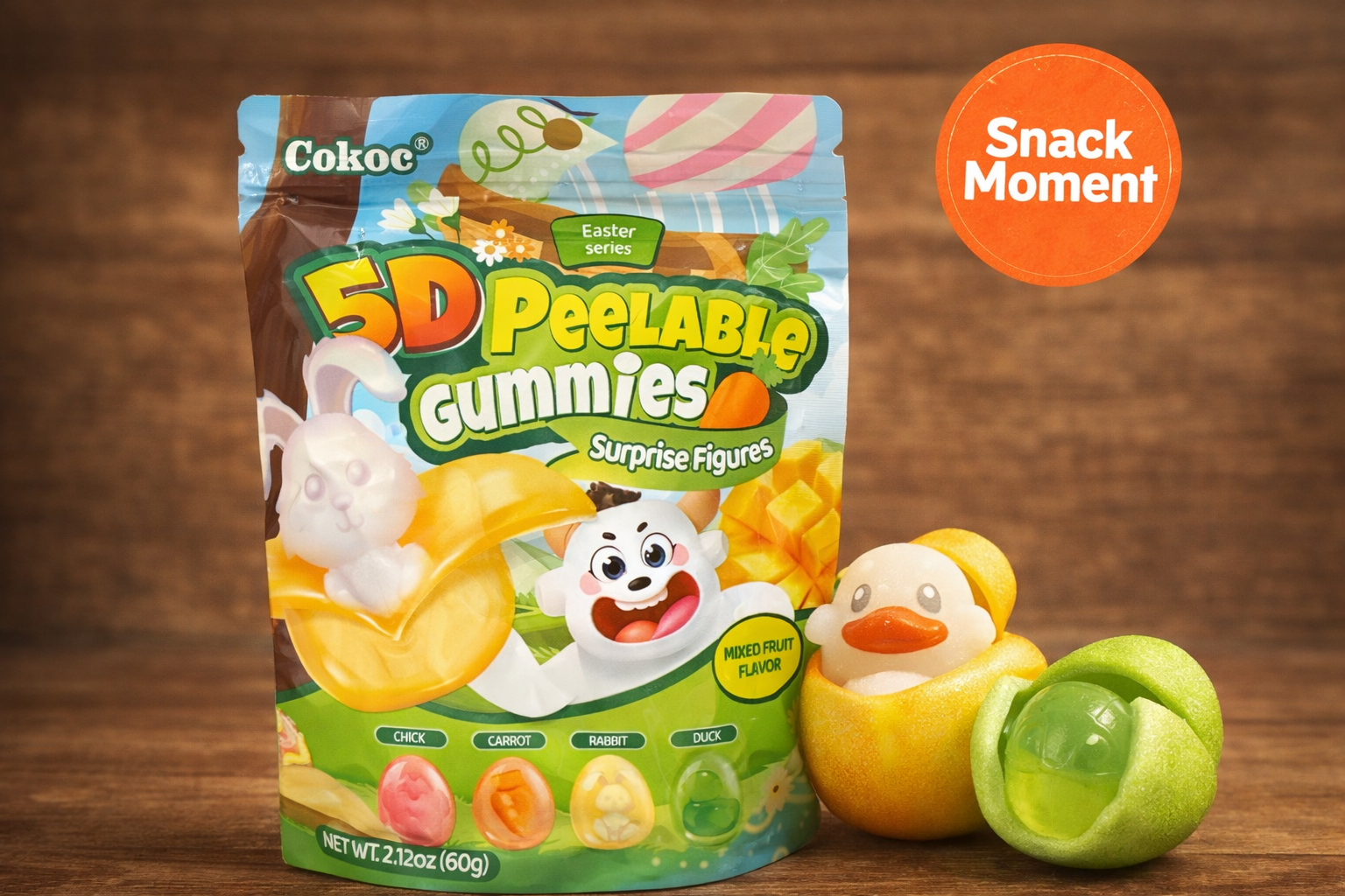 Easter 3D Peelable Gummies – Lustige Figuren zum Schälen & Genießen 60g