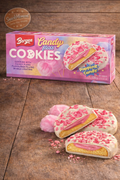 Bergen Candy Floss Cookies mit Popping Candy – Knusprige Kekse mit Zuckerwatte-Füllung (128g)
